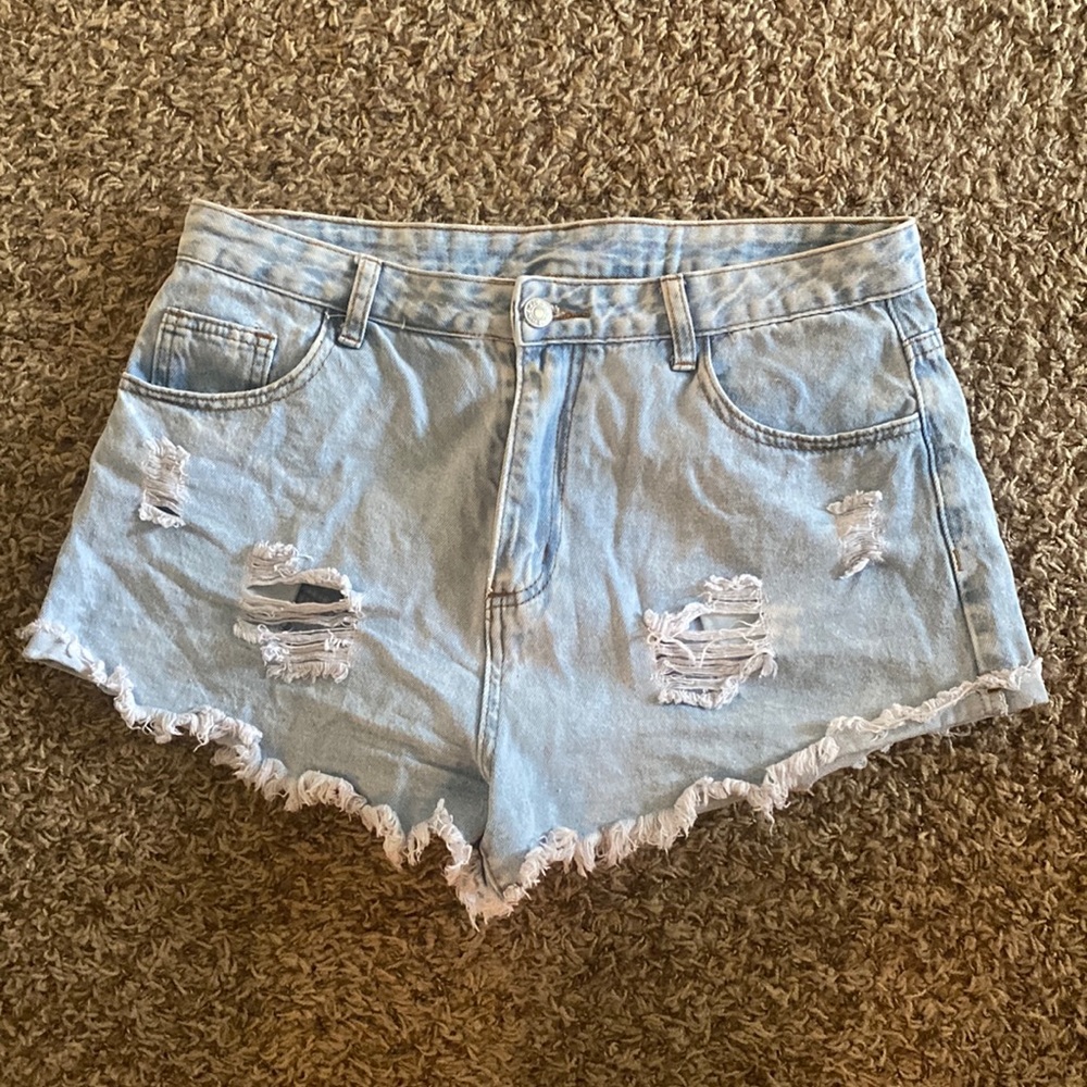 light denim shorts